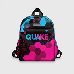 Детский рюкзак Quake - neon gradient: символ сверху, цвет: 3D-принт