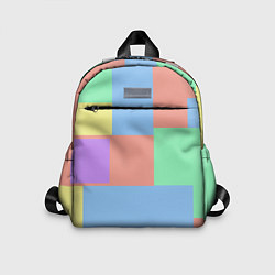 Детский рюкзак Разноцветные квадраты и прямоугольники, цвет: 3D-принт