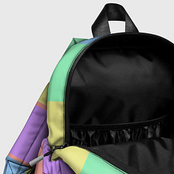 Детский рюкзак Разноцветные квадраты и прямоугольники, цвет: 3D-принт — фото 2