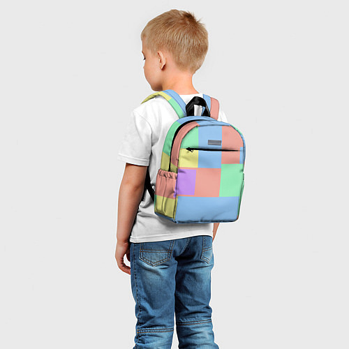 Детский рюкзак Разноцветные квадраты и прямоугольники / 3D-принт – фото 5