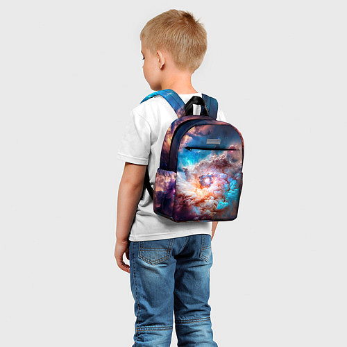 Детский рюкзак Небула в космосе в голубо-розовых тонах - нейронна / 3D-принт – фото 5