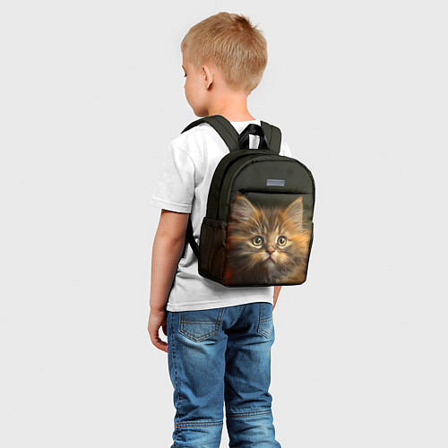 Детский рюкзак Пушистый рыжий котенок / 3D-принт – фото 5