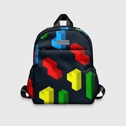 Детский рюкзак Крупные фигуры из игры Тетрис, цвет: 3D-принт