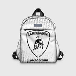 Детский рюкзак Lamborghini с потертостями на светлом фоне, цвет: 3D-принт