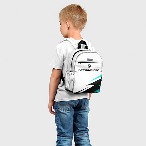 Детский рюкзак Bmw perfomance - бирюзовый / 3D-принт – фото 5