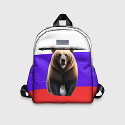 Детский рюкзак Медведь на флаге, цвет: 3D-принт
