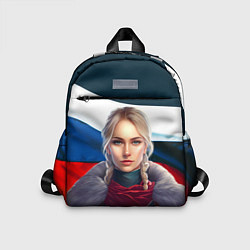 Детский рюкзак Славянская девушка - флаг России