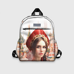 Детский рюкзак Девушка в кокошнике с косой - кремль