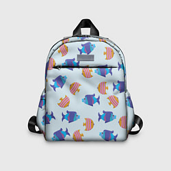 Детский рюкзак Паттерн из двух ярких рыбок, цвет: 3D-принт