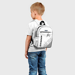 Детский рюкзак Citroen speed на светлом фоне со следами шин: надп, цвет: 3D-принт — фото 2