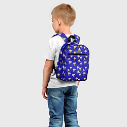 Детский рюкзак Ванпанчмен паттерн синий фон, цвет: 3D-принт — фото 2