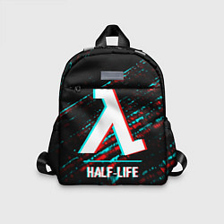 Детский рюкзак Half-Life в стиле glitch и баги графики на темном, цвет: 3D-принт