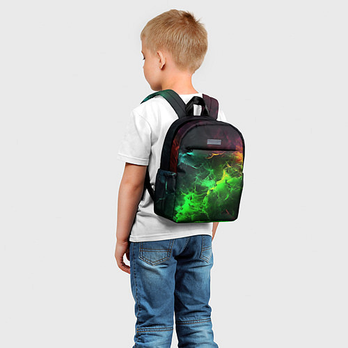 Детский рюкзак Зеленое свечение / 3D-принт – фото 5