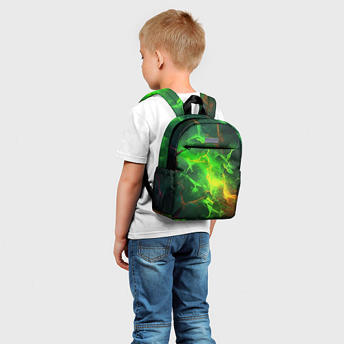 Детский рюкзак Зеленое свечение молния / 3D-принт – фото 5