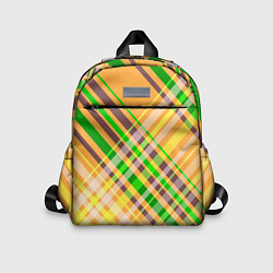 Детский рюкзак Желто-зеленый геометрический ассиметричный узор