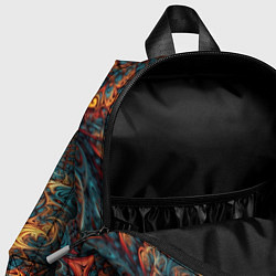 Детский рюкзак Морда лисы на фрактальных узорах, цвет: 3D-принт — фото 2