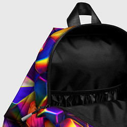 Детский рюкзак Бензиновые неоновые кристаллы, цвет: 3D-принт — фото 2