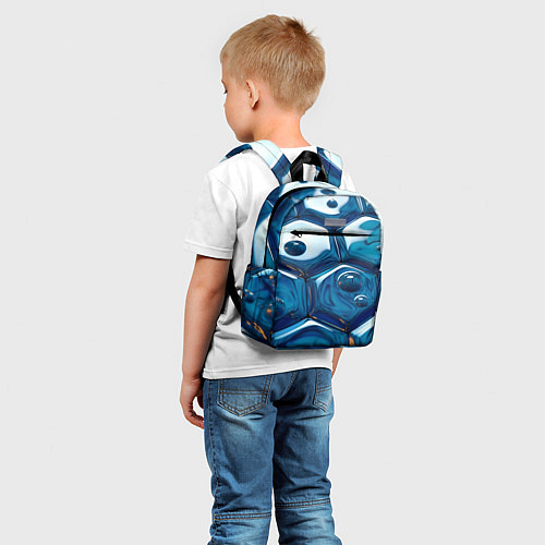 Детский рюкзак Водяные наносоты / 3D-принт – фото 5