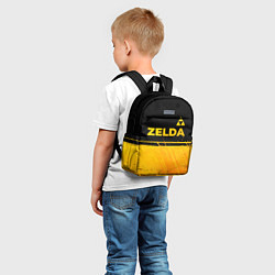 Детский рюкзак Zelda - gold gradient: символ сверху, цвет: 3D-принт — фото 2