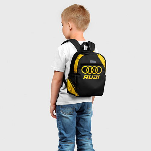 Детский рюкзак Audi - gold gradient / 3D-принт – фото 5