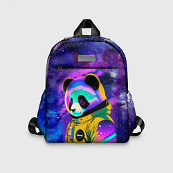 Детский рюкзак Панда-космонавт в космосе - неон