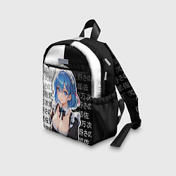 Детский рюкзак Рем - re zero - иероглифы, цвет: 3D-принт — фото 2