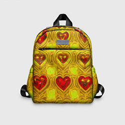 Детский рюкзак Узор рубиновые сердца, цвет: 3D-принт