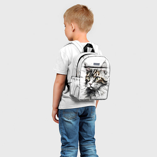 Детский рюкзак Время с кошкой никогда не потрачено зря / 3D-принт – фото 5