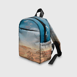Детский рюкзак Пустынная планета и спутник, цвет: 3D-принт — фото 2