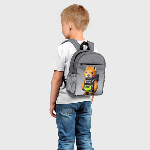 Детский рюкзак Кроха-капибара - киберпанк - нейросеть / 3D-принт – фото 5