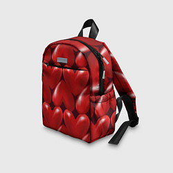 Детский рюкзак Red hearts, цвет: 3D-принт — фото 2