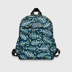 Детский рюкзак Рыбы скелетоны, цвет: 3D-принт