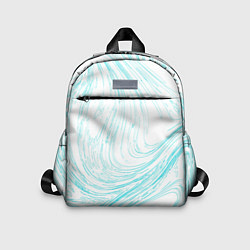 Детский рюкзак Абстракция бело-голубой, цвет: 3D-принт