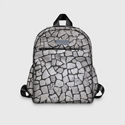 Детский рюкзак Каменный серый паттерн, цвет: 3D-принт