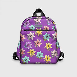 Детский рюкзак Разноцветные лилии цветы, цвет: 3D-принт