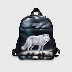 Детский рюкзак Белый волк в лесу