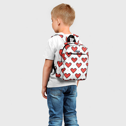 Детский рюкзак Pixel heart / 3D-принт – фото 5