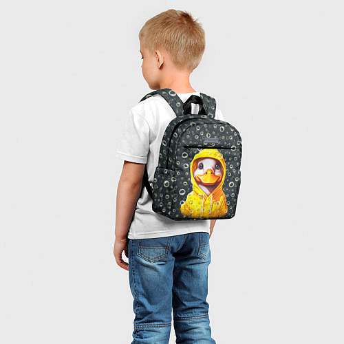 Детский рюкзак Забавный утёнок в капюшоне / 3D-принт – фото 5