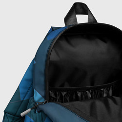 Детский рюкзак Синий прямоугольный паттерн, цвет: 3D-принт — фото 2