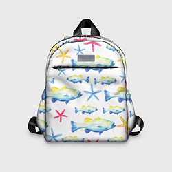 Детский рюкзак Fish family, цвет: 3D-принт