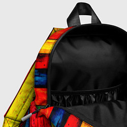 Детский рюкзак Цветной забор, цвет: 3D-принт — фото 2