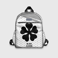 Детский рюкзак Black Clover glitch на светлом фоне, цвет: 3D-принт