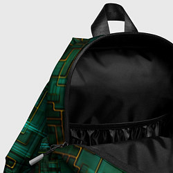 Детский рюкзак Тёмно-зелёная электросхема, цвет: 3D-принт — фото 2