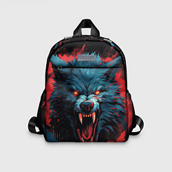 Детский рюкзак Wolf black red, цвет: 3D-принт