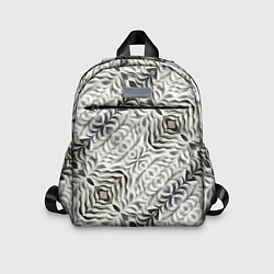 Детский рюкзак Черно-белые складки, цвет: 3D-принт