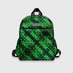 Детский рюкзак Яркие зеленые точки, цвет: 3D-принт