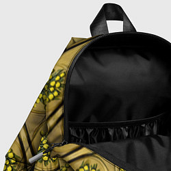 Детский рюкзак Лютики-цветочки деревянная текстура, цвет: 3D-принт — фото 2
