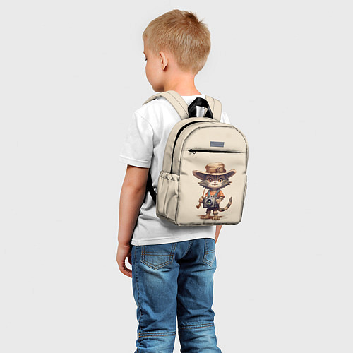 Детский рюкзак Котенок в майке с фотоаппаратом / 3D-принт – фото 5