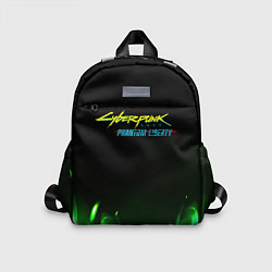 Детский рюкзак Cyberpunk 2077 phantom liberty green fire logo