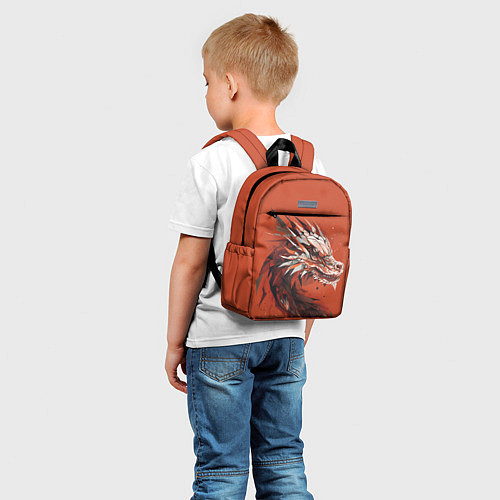 Детский рюкзак Дракон из геометрических фигур: арт нейросети / 3D-принт – фото 5